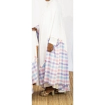 Picture of Pink Blue Checkered Daraa For Women