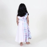 Picture of Pink Checkered Summer Dress WIth Belt For Girls