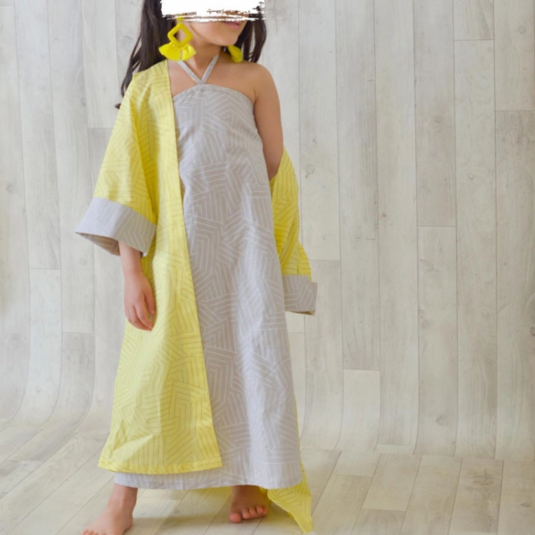 Picture of Yellow Bisht With Daraa For Girls