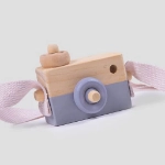 صورة لعبة الكاميرا الخشبية أزرق للاطفال