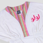 Picture of White Sadu Towel Dress For Girls (With Name Embroidery Option)
