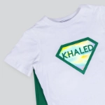 Picture of White And Green T-shirt Superman (With Name Printing Option)