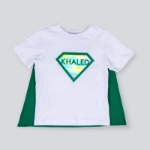 Picture of White And Green T-shirt Superman (With Name Printing Option)