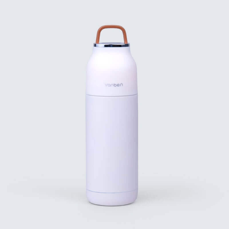 Picture of White Vacuum Water Bottle - 350ml (With Name Printing Option)