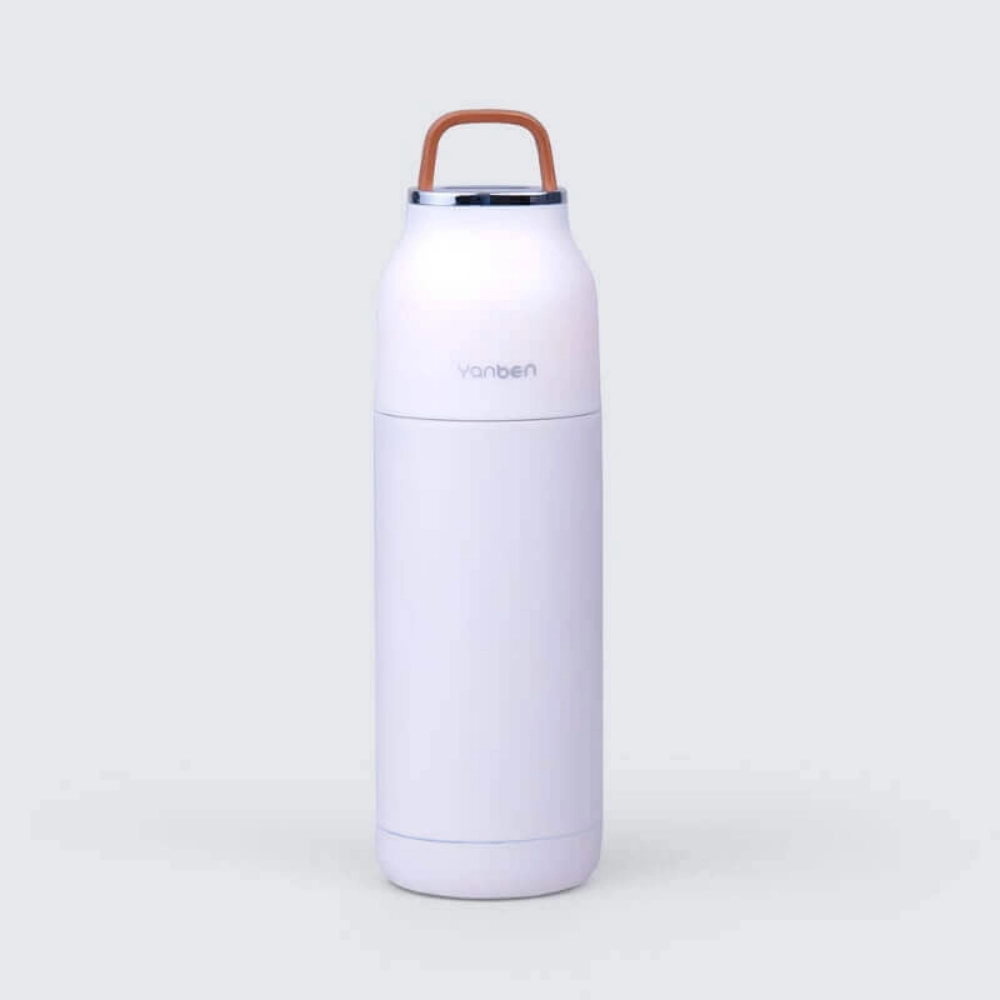 Picture of White Vacuum Water Bottle - 350ml (With Name Printing Option)