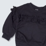 Picture of Black Sweater Cut Top For Girls