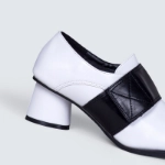 Picture of White Sleek Monk Shoe For Women