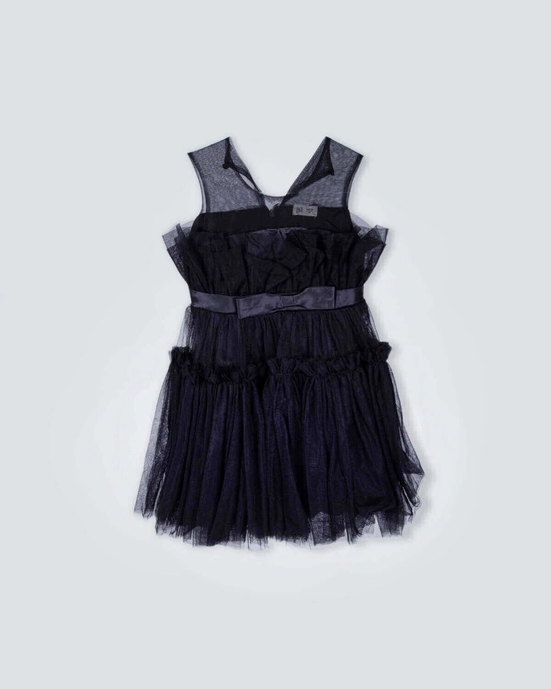 Picture of Black Fluffy Dress For Girls