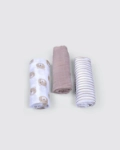صورة ثلاث قطع منقوشة غطاء مهد M00624 حديثي الولادة