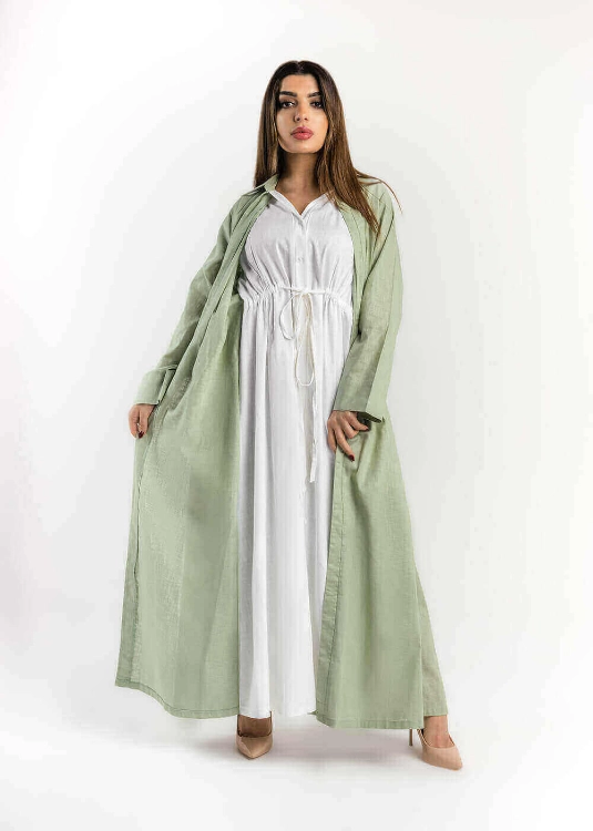 Plus Floral Guipure Lace Trim Ruffle Hem Schiffy Kimono.    Kuwait / Saudi Arabia Online Shopping Store موقع ثوبي للملابس و الاكسسوارات  في الكويت والسعودية