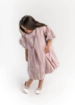 Picture of 23SS0TB497279 Light Pink And Green Gergean Dress For Girls