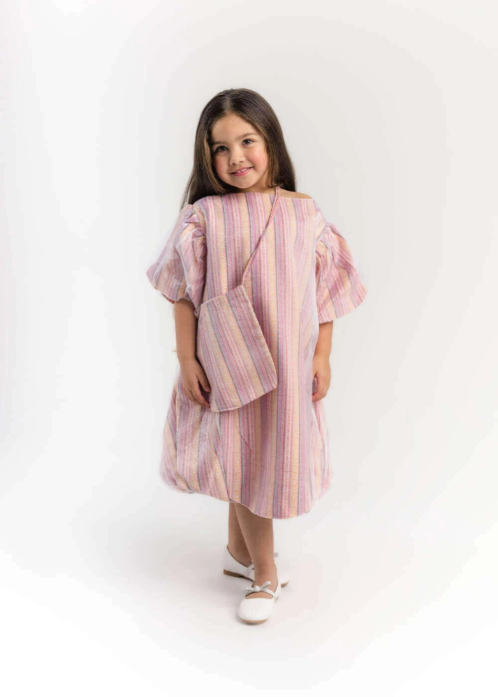 Picture of 23SS0TB497279 Light Pink Gergean Dress For Girls