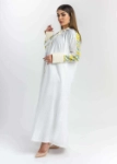 Picture of 23SS1TB697305 Multi-Color Long White Shirt With Shoulder Pattern For Women
