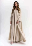 Picture of 23SS1TB6ST7312 Sleeveless Daraa Set With Beige Bisht For Women