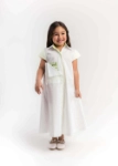 Picture of  23SS1TB497309 Multi-Color Long White Shirt With Shoulder Pattern For Girls
