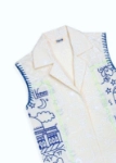 Picture of Tiya Beige White 23SS0TB377332 Gergean Vest For Boys