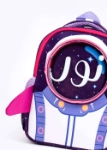 Picture of Purple Space Jet School Bag for Kids (With Name Printing Option)