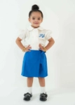 Picture of Girls Kinder Garden School Uniform - White/Blue (With Name Embroidery Option)