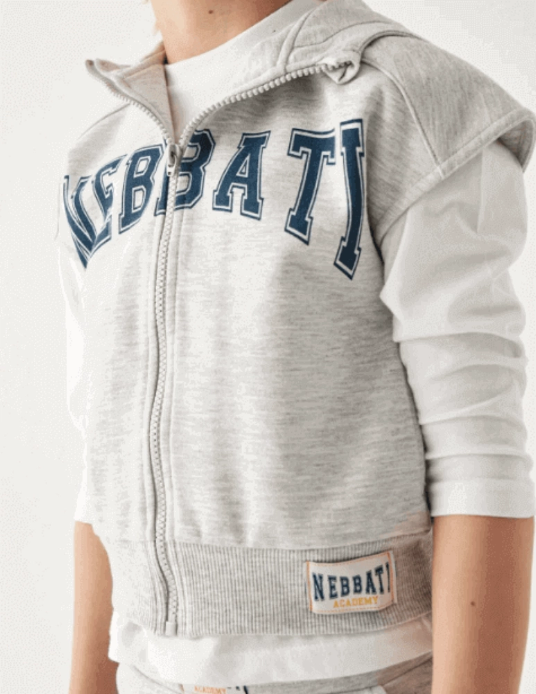 Picture of B&G Nebbati Boy's Gray Tracksuit Top NB3418