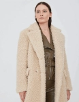 Picture of 7487 Beige Fur Jacket For Women