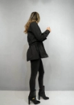 Picture of 7506 Black Wrap Blazer For Women