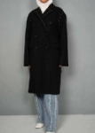 Picture of 7456 Black Big Size Trench Coat For Women FW2-23