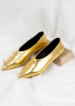 صورة 7366 حذاء رسمي ذهبي للنساء SS0-24