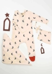 Picture of Beige Jumpsuit -Cap And Blanket With Crescent Print