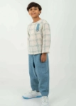 Picture of Tiya Beige Two-Pieces Set With Blue Pants For Boys ST284