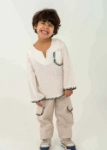 Picture of Beige Two-Piece Blouse And Pants Set For Boys 7536