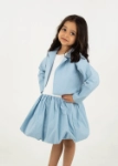 Picture of Blue Two-Piece Set Of White Dress And Jacket
