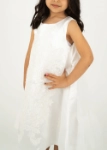 صورة فستان ابيض مصمم للبنات 7159