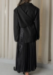 Picture of 7495 Black Blazer With Skirt Set For Women