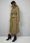 Picture of 7406 Green Big Size Trench For Women