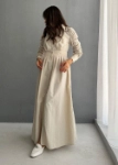 Picture of 7564 Beige Long Dress For Women