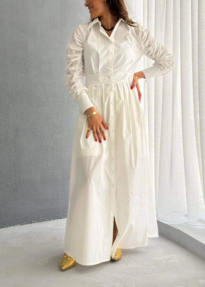 Picture of 7564 White Long Dress For Women