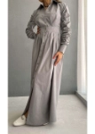 Picture of 7564 Grey Long Dress For Women