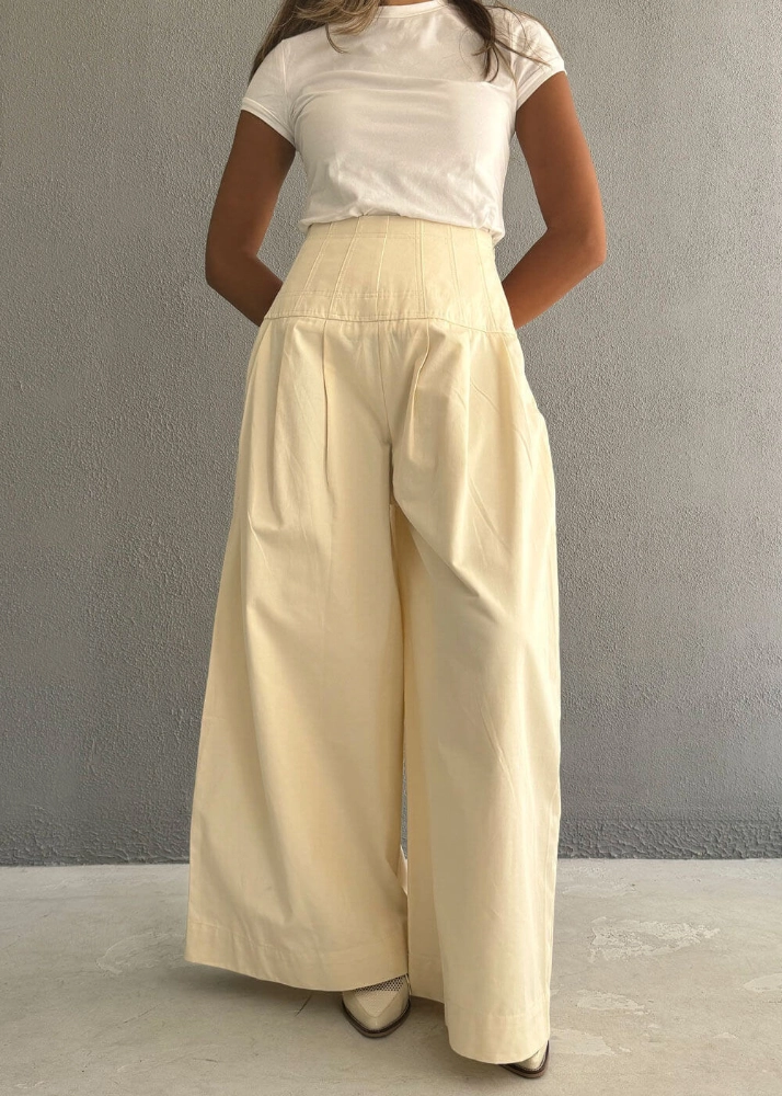 Picture of 7377 Off White Pant For Women