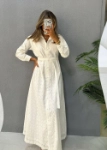 Picture of 7576 White Elegant Summer Dress For Women