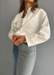 Picture of 7577 White Light Bomber Jacket For Women