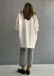 Picture of 7578 White Back-Cut Shirt For Women