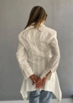 Picture of 7398 White Long Shirt For Women