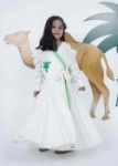 Picture of 7587 Saudi National Day Mesh Tree Dress For Girls