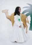 Picture of 7587 Saudi National Day Mesh Tree Dress For Girls