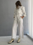 Picture of 7408 White Oversize Shirt For Women