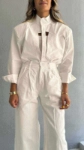 Picture of 7408 White Oversize Shirt For Women