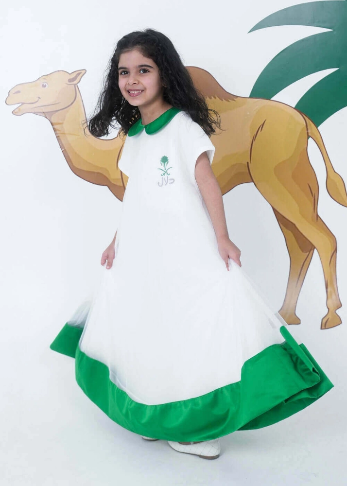 Picture of 7594 Saudi National Day Dress Polo Cut For Girls