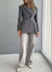 Picture of 7643 Grey Blazer For Women