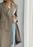 Picture of 7590 Olive Green Coat For Women