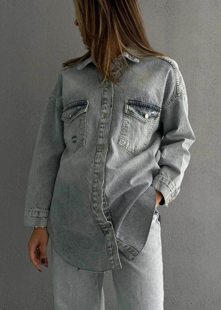 Picture of 7680 Denim Blue Jacket For Women